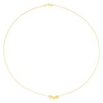Triple Moon Goddess Necklace Solid 14K Gold