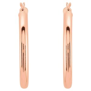 Tube Hoop Earrings Very Small to Extra Large 14K Rose Gold