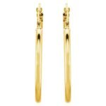 Tube Hoop Earrings Very Small to Extra Large 14K Yellow Gold