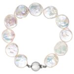 White Flat Coin Pearl Bracelet