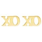 XO Stud Earrings 14K Gold
