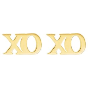 XO Stud Earrings 14K Gold