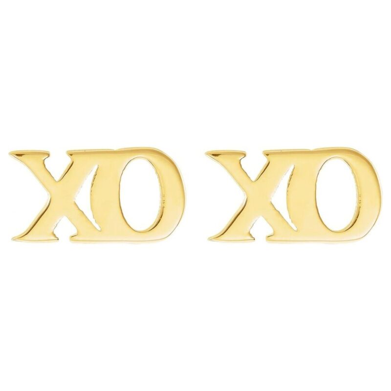 XO Stud Earrings 14K Gold