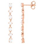 1 1 5 CTW 7 Stone Long Dangle Lab Grown Diamond Earrings 14K Rose Gold 1 1 5 CTW 7 Stone Long Dangle Lab Grown Diamond Earrings 14K Rose Gold