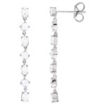 1 1 5 CTW 7 Stone Long Dangle Lab Grown Diamond Earrings 14K White Gold 1 1 5 CTW 7 Stone Long Dangle Lab Grown Diamond Earrings 14K White Gold