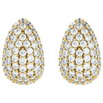 1 3 4 CTW Lab Diamond Teardrop Cluster Earrings 14K Gold