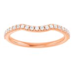1 5 Cttw Diamond Slightly Curved Wedding Band 14K Rose Gold 1 5 Cttw Diamond Slightly Curved Wedding Band 14K Rose Gold
