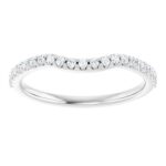 1 5 Cttw Diamond Slightly Curved Wedding Band 14K White Gold 1 5 Cttw Diamond Slightly Curved Wedding Band 14K White Gold