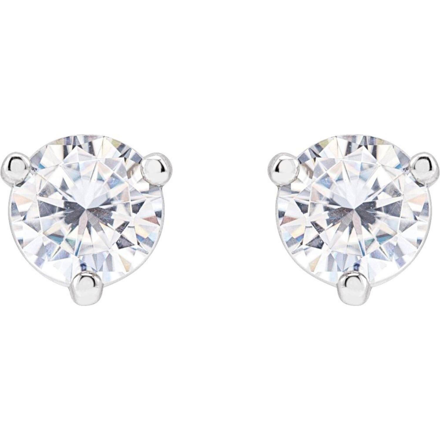 1 Carat Tw Round Moissanite Stud Earrings 5mm 14K Gold 1 Carat Tw Round Moissanite Stud Earrings 5mm 14K Gold