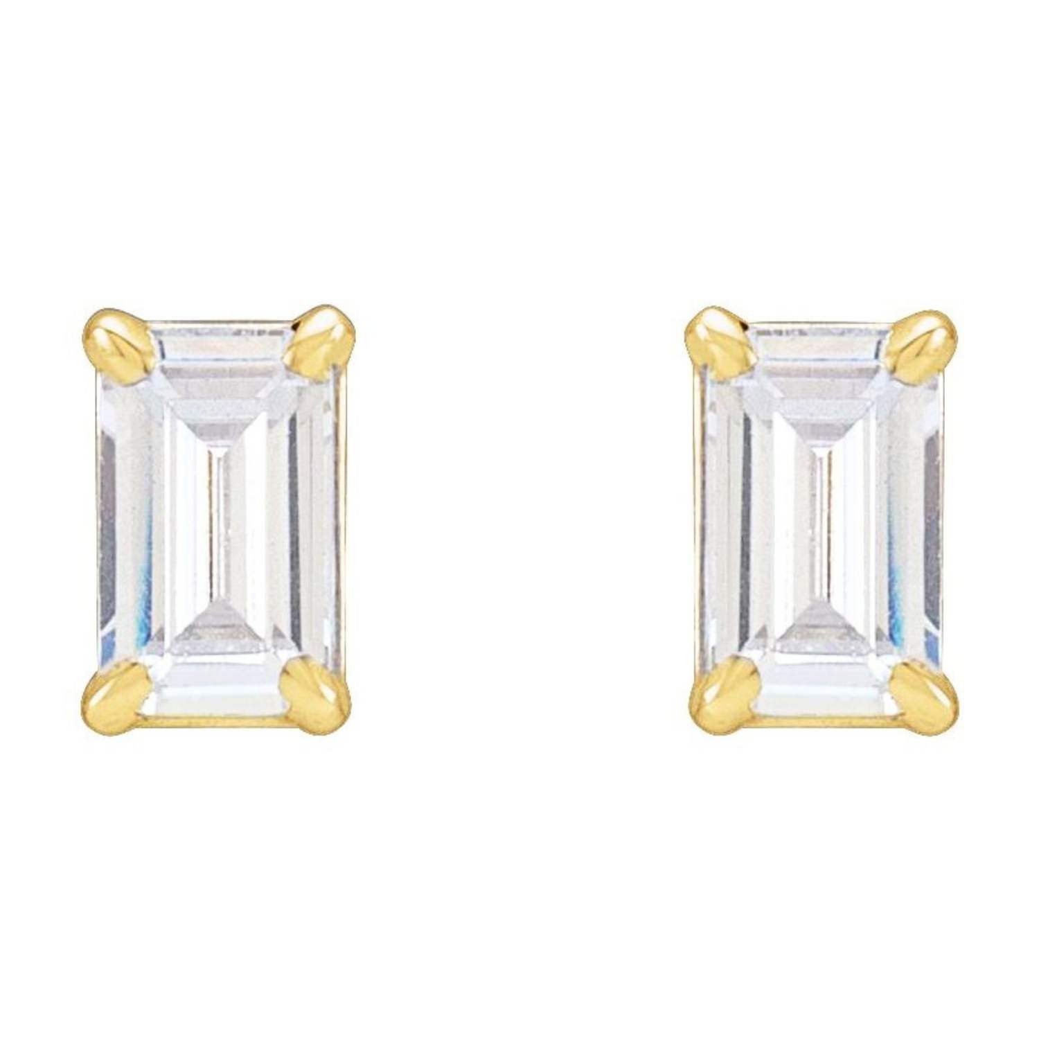 1.5 Carat Emerald Cut Lab Grown Diamond Stud Earrings 14K Gold 1.5 Carat Emerald Cut Lab Grown Diamond Stud Earrings 14K Gold