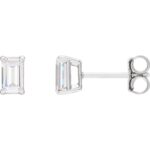 1.5 Carat Emerald Cut Lab Grown Diamond Stud Earrings 14K White Gold 1.5 Carat Emerald Cut Lab Grown Diamond Stud Earrings 14K White Gold