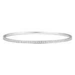 1.50 ct Diamond Eternity Bangle Bracelet 14K White Gold