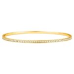 1.50 ct Diamond Eternity Bangle Bracelet 14K Yellow Gold