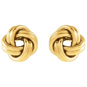 10 mm Knot Stud Earrings 14K Gold