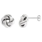 10 mm Knot Stud Earrings 14K White Gold 10 mm Knot Stud Earrings 14K White Gold