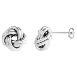 White Gold Stud Earrings
