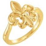 10K Yellow Gold Fleur de lis Ring 10K Yellow Gold Fleur de lis Ring