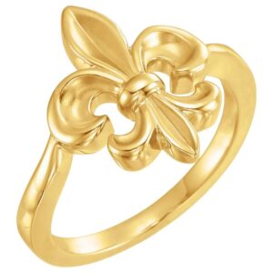 10K Yellow Gold Fleur de lis Ring