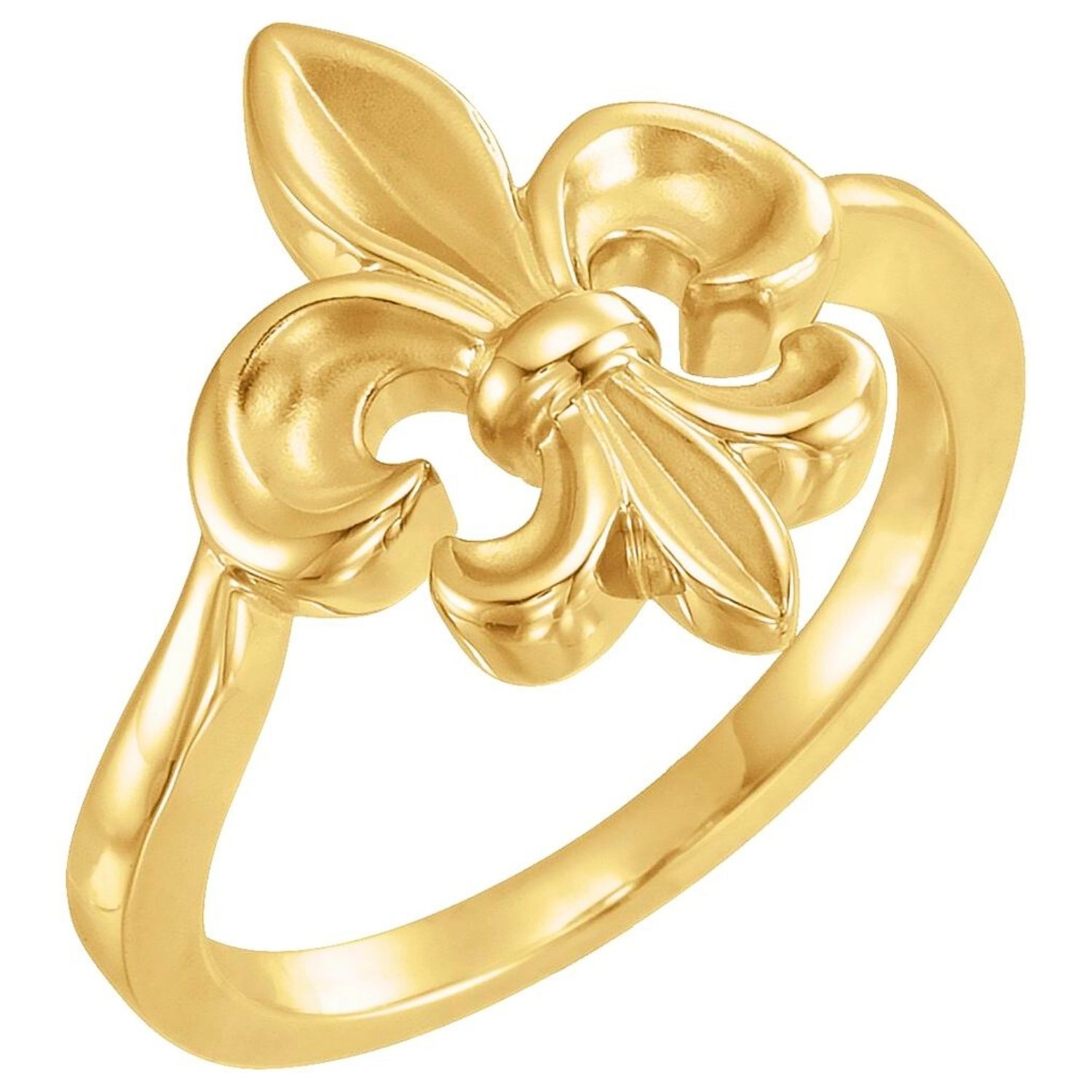 10K Yellow Gold Fleur de lis Ring 10K Yellow Gold Fleur de lis Ring
