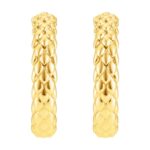 14K Gold 20mm Scale Hoop Earrings 14K Gold 20mm Scale Hoop Earrings