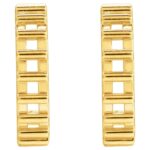 14K Gold Deco Cutout Hoop Earrings 14K Gold Deco Cutout Hoop Earrings