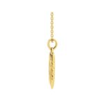 14K Gold Feather Pendant Necklace Thickness 14K Gold Feather Pendant Necklace Thickness