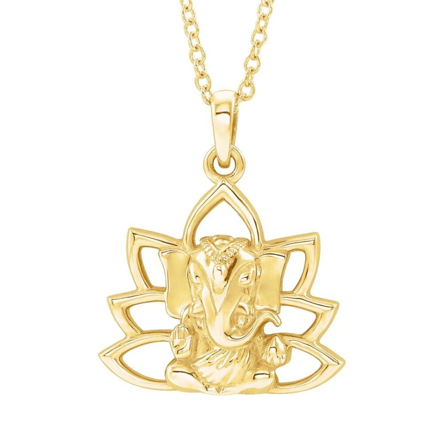 14K Gold Ganesha Pendant Necklace 14K Gold Ganesha Pendant Necklace