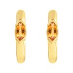 14K Gold Marquise Citrine Hoop Earrings 10 mm 14K Gold Marquise Citrine Hoop Earrings 10 mm