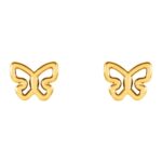 14K Gold Open Tiny Butterfly Stud Earrings 14K Gold Open Tiny Butterfly Stud Earrings