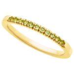 14K Gold Peridot August Birthstone Stackable Ring 14K Gold Peridot August Birthstone Stackable Ring