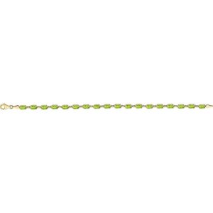 14K Gold Peridot Tennis Bracelet
