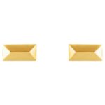 14K Gold Triangular Prism Stud Earrings 14K Gold Triangular Prism Stud Earrings