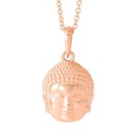 14K Rose Gold Buddha Head Pendant Necklace 14K Rose Gold Buddha Head Pendant Necklace