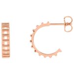 14K Rose Gold Deco Cutout Hoop Earrings 14K Rose Gold Deco Cutout Hoop Earrings