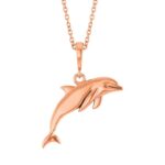14K Rose Gold Dolphin Pendant Necklace 14K Rose Gold Dolphin Pendant Necklace