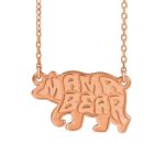 14K Rose Gold Mama Bear Necklace