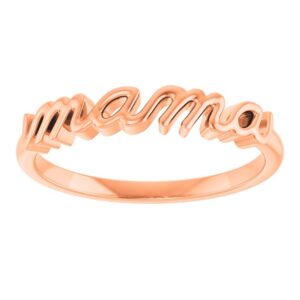 14K Rose Gold Mama Ring