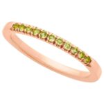 14K Rose Gold Peridot August Birthstone Stackable Ring 14K Rose Gold Peridot August Birthstone Stackable Ring