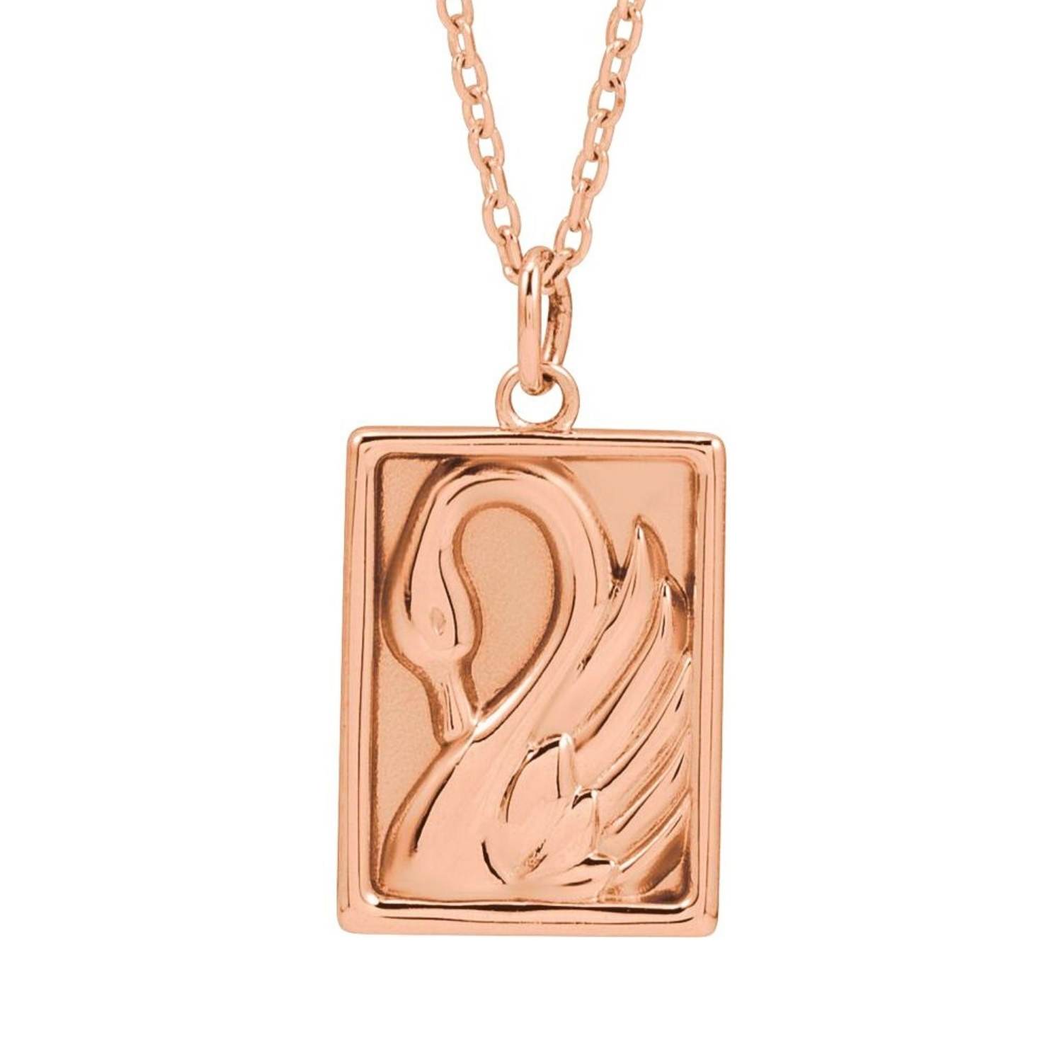 14K Rose Gold Swan Pendant Necklace 14K Rose Gold Swan Pendant Necklace