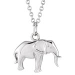 14K White Gold Elephant Pendant Necklace 14K White Gold Elephant Pendant Necklace