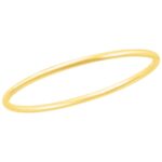 14K Yellow Gold 3 mm Simple Bangle Bracelet 7.5 Inch for Women 14K Yellow Gold 3 mm Simple Bangle Bracelet 7.5 Inch for Women