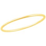 14K Yellow Gold 4 mm Simple Bangle Bracelet 7.5 Inch for Women 14K Yellow Gold 4 mm Simple Bangle Bracelet 7.5 Inch for Women