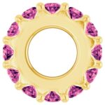 14K Yellow Gold Birthstone Spacer Charm Pendant 14K Yellow Gold Birthstone Spacer Charm Pendant