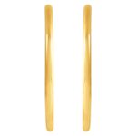 14K Yellow Gold Filled C Hoop Earrings 1.25 mm thickness