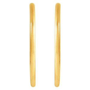 14K Yellow Gold Filled C Hoop Earrings 1.25 mm thickness