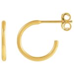 14K Yellow Gold Filled C Hoop Earrings 12 mm