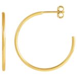14K Yellow Gold Filled C Hoop Earrings 25 mm