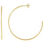 14K Yellow Gold Filled C Hoop Earrings 45 mm