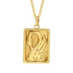 14K Yellow Gold Swan Pendant Necklace 14K Yellow Gold Swan Pendant Necklace