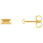 14K Yellow Gold Triangular Prism Stud Earrings 14K Yellow Gold Triangular Prism Stud Earrings